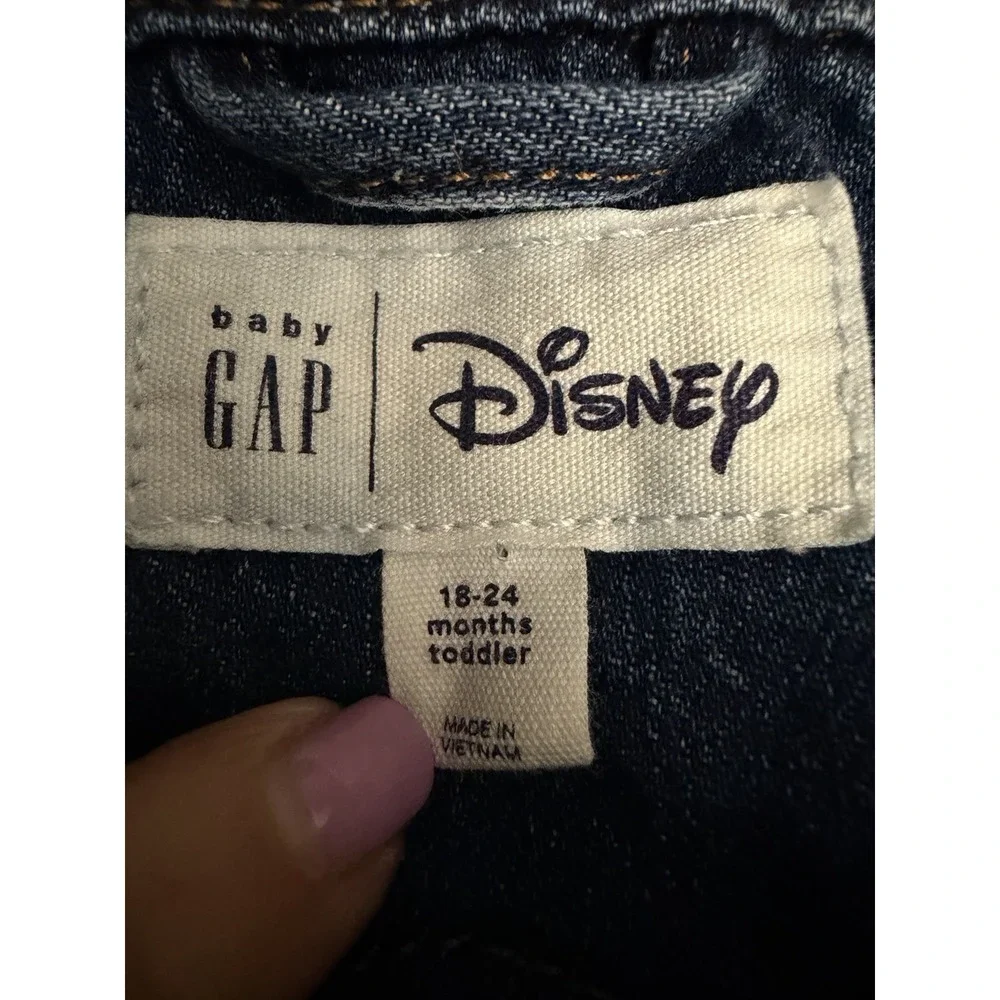 Gap X Disney Mickey Mouse Toddlers Kids Icon Denim Jean Jacket Patch #III8-1